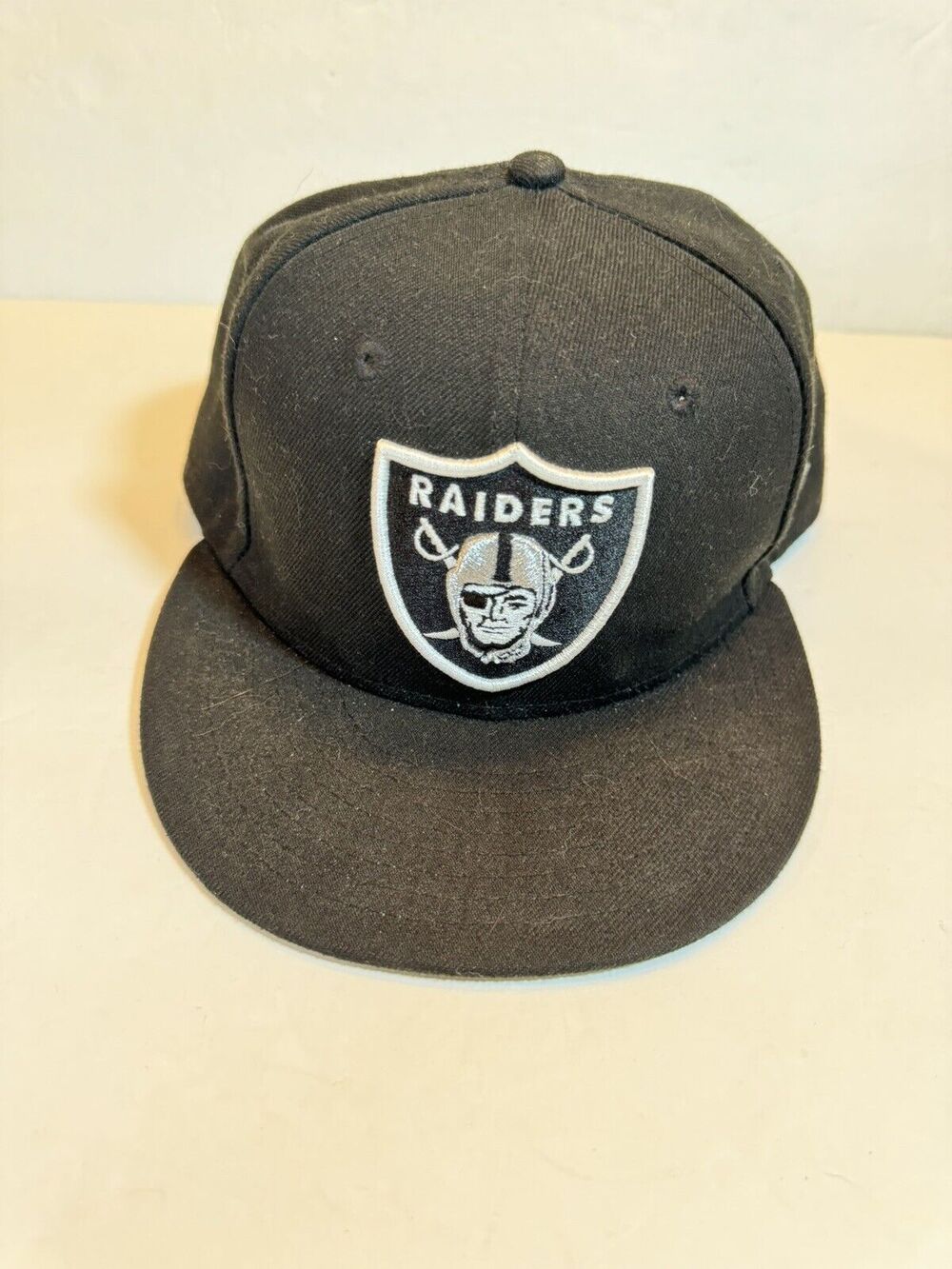 New Era Raiders Black Logo Snapback Baseball Cap Hat